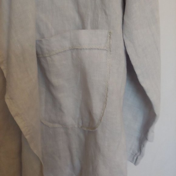 Tempo Paris made in Paris Italy. Linen waterfall lagonlook kimono Size small - Picture 7 of 16
